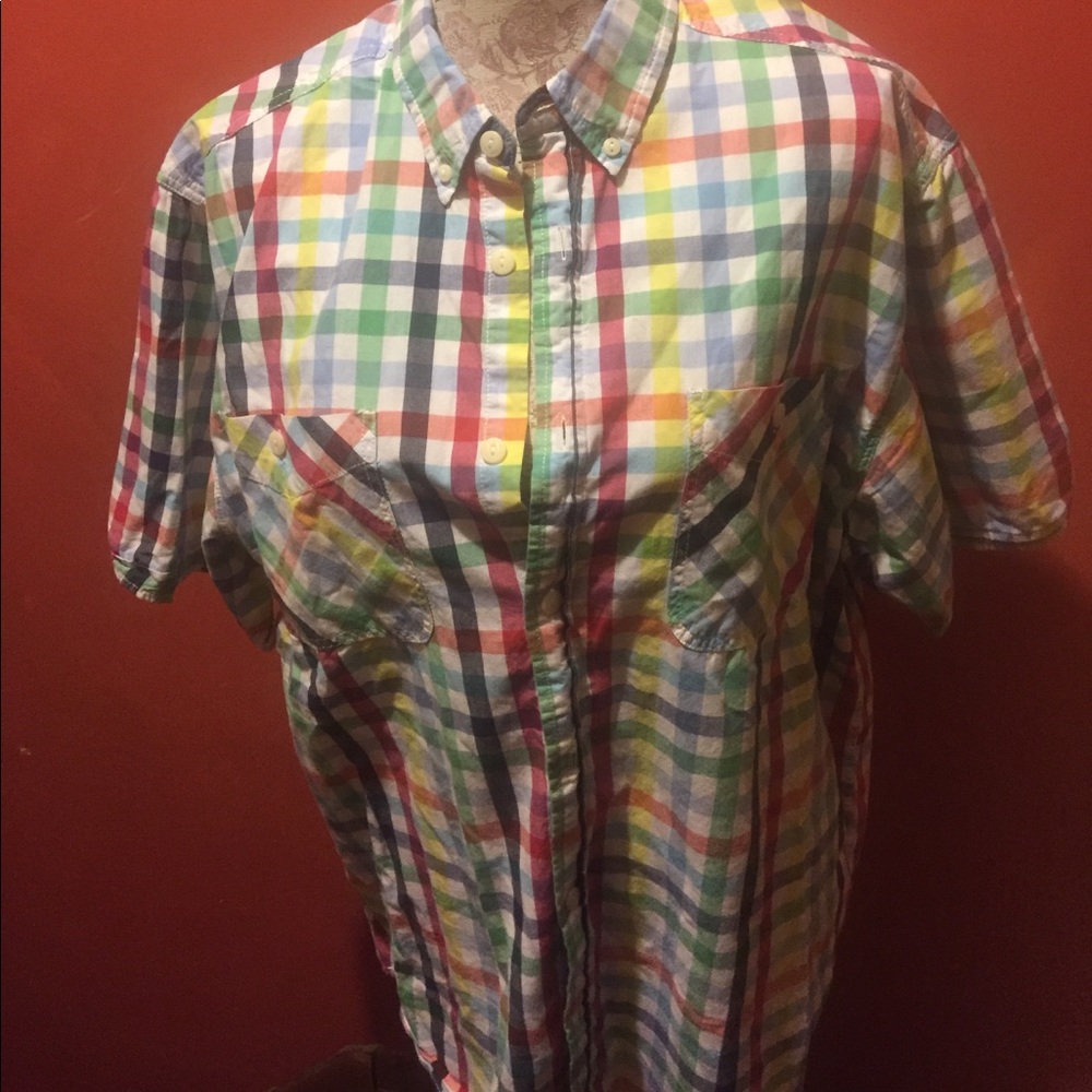 Clear water men's short sleeve button men's shirt